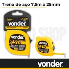 Trena de aço 7,5 m x 25 mm VONDER