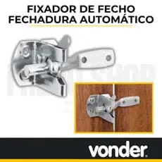 Fecho fechadura automático para portão, portas e janelas C/ parafusos zincado VONDER