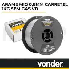 Arame Solda Mig / Mag Revestido Para Uso Sem Gás 0,8mm 1kg Vonder