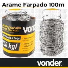 Arame farpado zincado a fogo 100 metros 250 kgf VONDER