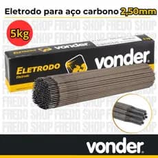 Eletrodo revestido 5kg para aço carbono com 2,50 mm, E6013 - VONDER