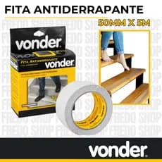 Fita antiderrapante 5 metros x 50mm, Transparente VONDER - Ideal para prevenção de acidentes