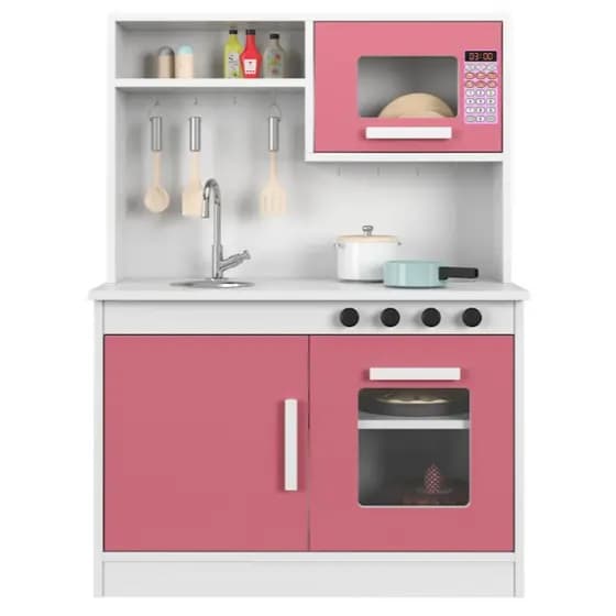 Cozinha infantil com torneira mas fogão e micro-ondas 80% MDF