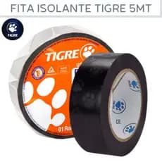 Fita Isolante Tigre AntiChamas Uso Geral 5mts Multiuso Preta Exelente Qualidade.