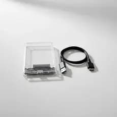 Case HD Externo Transparente Para HD/SSD SATA 2,5″ Adaptador Portátil Notebook e PC