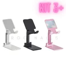 Suporte Para Celular e Tablet Dobrável Portátil Ajustavel para Mesa