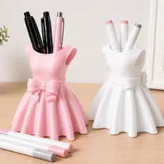 Porta Canetas Vestido Decorativo – Elegância e Organização
