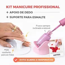 Kit Manicure Profissional | Apoio de dedo + Suporte Inclinado para Esmalte