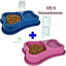 Kit 2 Comedouro Duplo