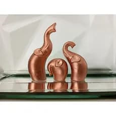 Família de Elefantes, 3 peças, minimalista, estátuas de gesso, trio, moderno