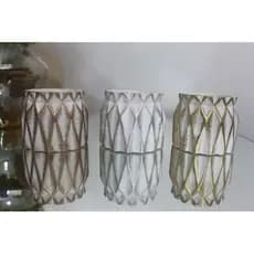 Vaso de gesso 3D New Colors, metálico, para plantas artificiais, suculentas, folhagens, porta objetos, porta pincéis