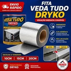 Fita Multiuso Manta Asfaltica Adesiva para Reparos Rufo Calha Telhado Veda Tudo 10cm 15cm 20cm 30cm