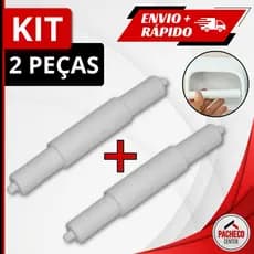Rolete Para Papel Higiênico Plástico Branco Kit 2 unidades - Overtime