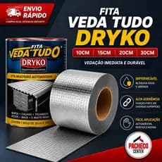 Fita Aluminio Vedação Vazamentos Veda Tudo Manta Veda Laje Telhado Telhas 10cm - 15cm - 20cm POR METRO