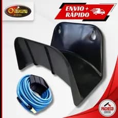 Suporte Mangueira Jardim Plastico Parede - Overtime Preto