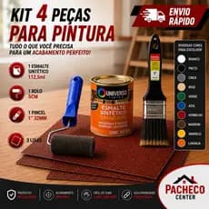 Kit Esmalte Sintético 112,5ml Completo Com Pincel 1 Polegada Rolo 5cm e 3 Lixas