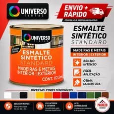 Tinta Esmalte Sintético Para Ferro Madeira e Metais 1/32 112,5ml Brilhante - Universo