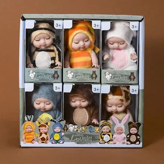 Reborn bebe reborn Simulação Do Sono De 13cm Caixa De Presente De Boneca Renascida BJD Doll