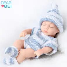 reborn Boneca Adormecida De Borracha Macia De Corpo Inteiro Renascida Bebê mini