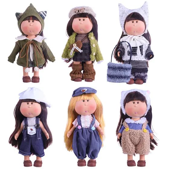 24cm Moda Bonecas Conjunto Meninas Roupa Mutável Bonito Princesa Kawaii Bebê Crianças Brinquedo