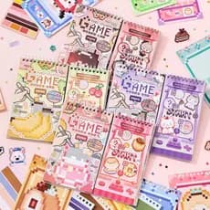 Livro De Adesivos Para Console De Jogos De Feijão De Quebra-Cabeça-Divertido Estilo Pixel Crianças DIY Doodle Coloring