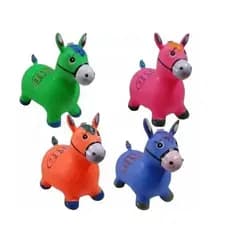 Cavalinho Infatil Brinquedo Burrinho Borracha Pula Pula