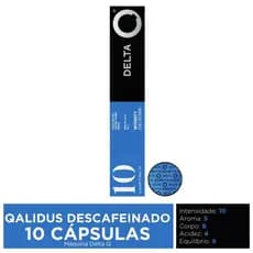 Cápsulas DeltaQ Qalidus Decaf Café Descafeínado 10un