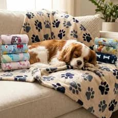 Manta Pet Cachorro Soft Fofinha Quentinha Estampada Conforto Térmico Luxo Dog