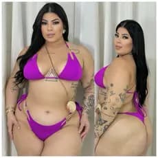 Biquíni Feminino Plus Size Fio Dental Com Bojo Removível Grande GG
