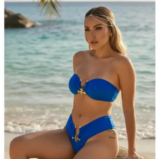 Biquíni Tomara que caia Calcinha Asa delta Tendência Moda Blogueira