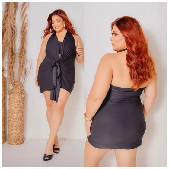 Vestido Curto Multiformas- Saida de Praia Pareô Canga Saia Midi