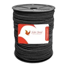 Elástico Roliço Colombe 5R Preto 2mm 100 Metros – São José