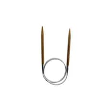Agulha Circular Para Tricô -80 Cm - Bambu e Aço - Círculo