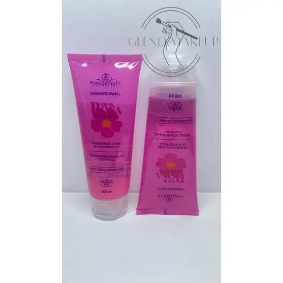sabonete facial oleo de rosa mosqueta, fragrãncia livre de alergenicos com tecnologia micellar phallebeauty