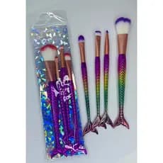 KIT de pinceis de maquiagem sereia -4 pçs.