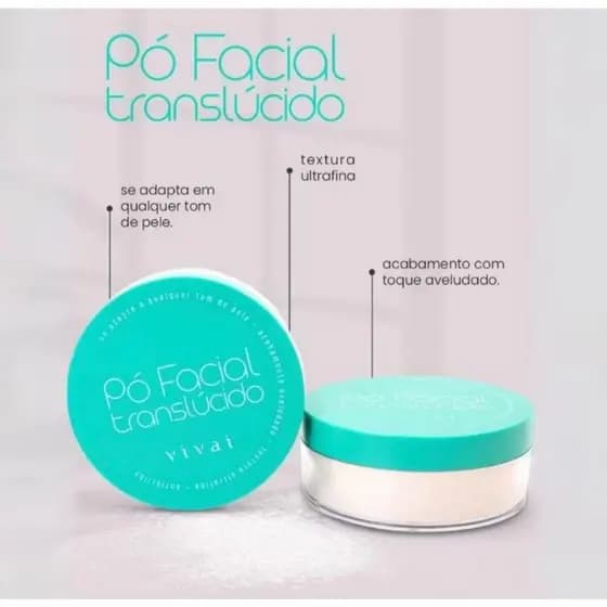 PÓ Facial Translucido Vivai -Ideal para finalizar mauiagem.