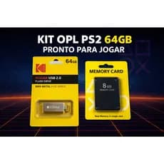 KIT OPL PARA PLAYSTATION 2 + PENDRIVE DE 64GB COM JOGOS