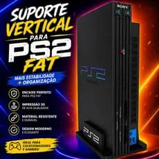 Suporte Vertical PS2 FAT (Suporte para colocar o Playstation 2 na Vertical)