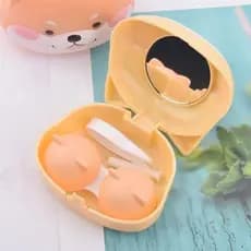 Estojo porta lentes Gatinho + Pinça e Ventosa Laranja