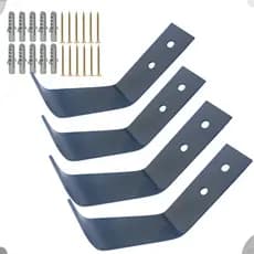 kit 6  mao francesa 25cm premium suporte de aço cantoneira aço