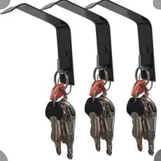KIT 8 SUPORTE CAPACETE COM SUPORTE PARA CHAVE E CASACO SUPORTE EM AÇO SUPORTE PREMIUM