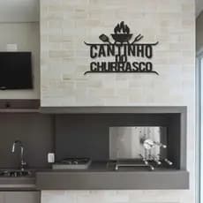 Cantinho do Churrasco Área Gourmet Quadro Decorativo Decoração Área de Churrasco Placa Decorativa Churrasqueira Quadros Decorativos Plaquinhas Decorativas MDF Vazado 3mm Fosco Decoração Escultura Parede Molduras Placas