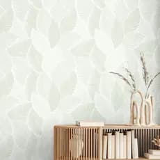 Papel de Parede Adesivo Lavável Texturizado Folhas Para Quarto Sala 3m x 60cm