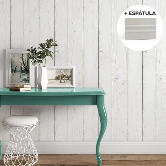 Papel de Parede Adesivo Amadeirado Madeira Pátina Lavável + Espátula