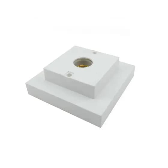 kit com 7 Luminária Plafonier Plafon Quadrado Lâmpada Lustre Teto E27 Soquete Bocal Bivolt 100W 127/220V bocal porcelana
