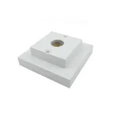 kit com 7 Luminária Plafonier Plafon Quadrado Lâmpada Lustre Teto E27 Soquete Bocal Bivolt 100W 127/220V bocal porcelana
