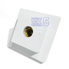 kit com 5 Luminária Plafonier Plafon Quadrado Lâmpada Lustre Teto E27 Soquete Bocal Bivolt 100W 127/220V bocal porcelana