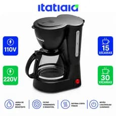 Cafeteira Elétrica 110v ou 220v Itatiaia 15 ou 30 Xícaras Jarra de Vidro 550w ou 800w