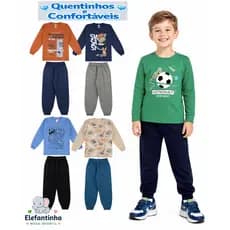 Conjunto Moletom Infantil Menino Bebê Conjunto 4-8 Conjunto Infantil Menino