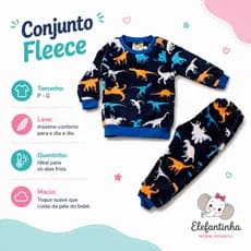 Conjunto Infantil Fleece Menino Menina Conjunto Pijama Infantil Fleece